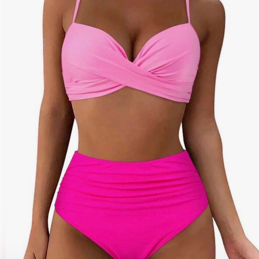 SHEIN Bright Pink Bikini Set